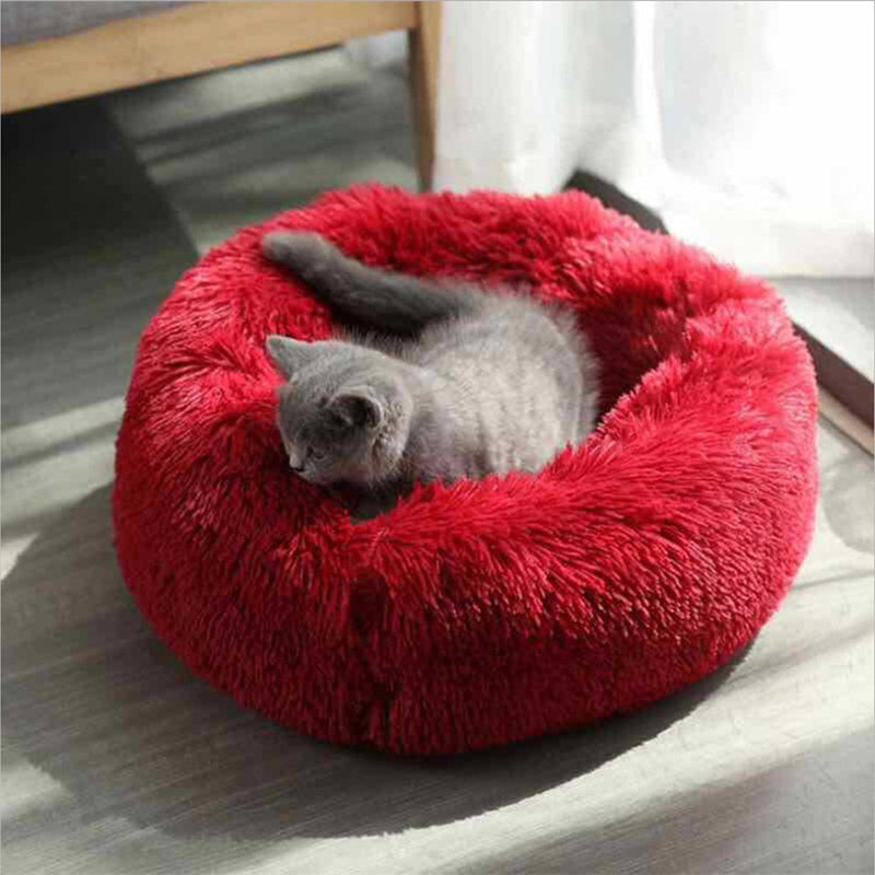 Super Soft Donut Mand Dog Bed Plush Cat Mat Dog Beds For Large Dogs Bed Labradors House Round Cushion Pet Product Accessories