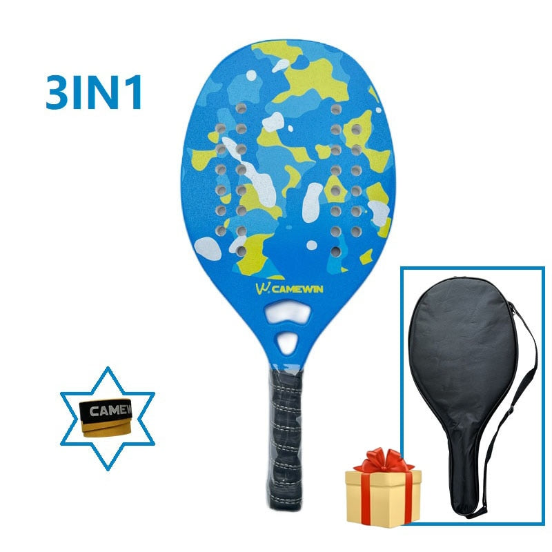 Tennis Racket For Best Partner 2023 Big Sells Carbon And Glass Fiber Beach Tennis Racket With Protective Bag Cover Soft Face New