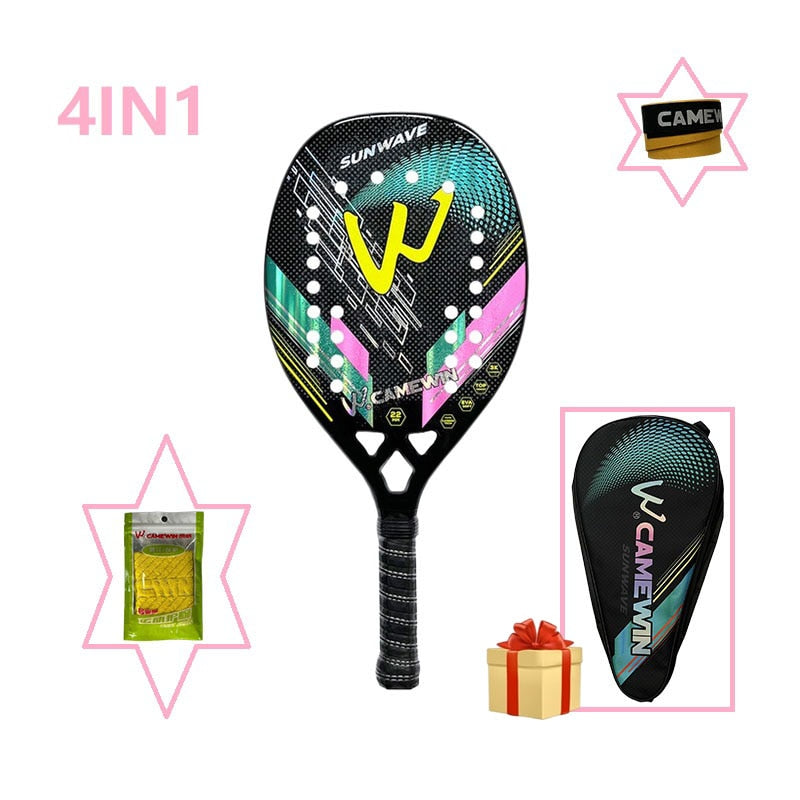 Tennis Racket For Best Partner 2023 Big Sells Carbon And Glass Fiber Beach Tennis Racket With Protective Bag Cover Soft Face New