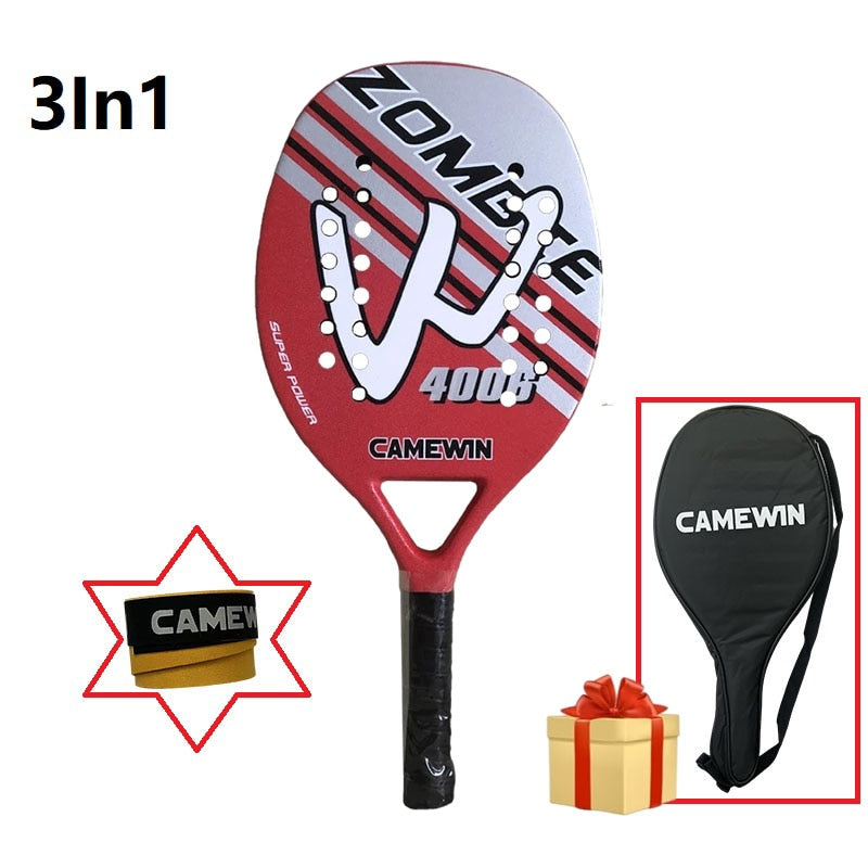 Tennis Racket For Best Partner 2023 Big Sells Carbon And Glass Fiber Beach Tennis Racket With Protective Bag Cover Soft Face New