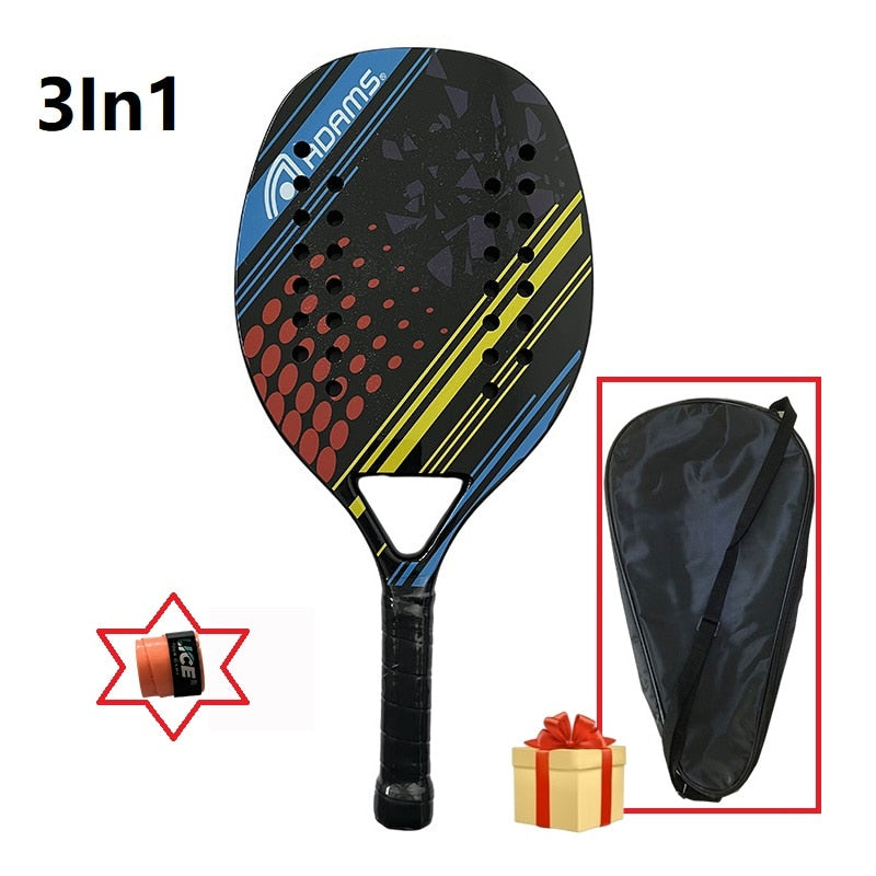 Tennis Racket For Best Partner 2023 Big Sells Carbon And Glass Fiber Beach Tennis Racket With Protective Bag Cover Soft Face New