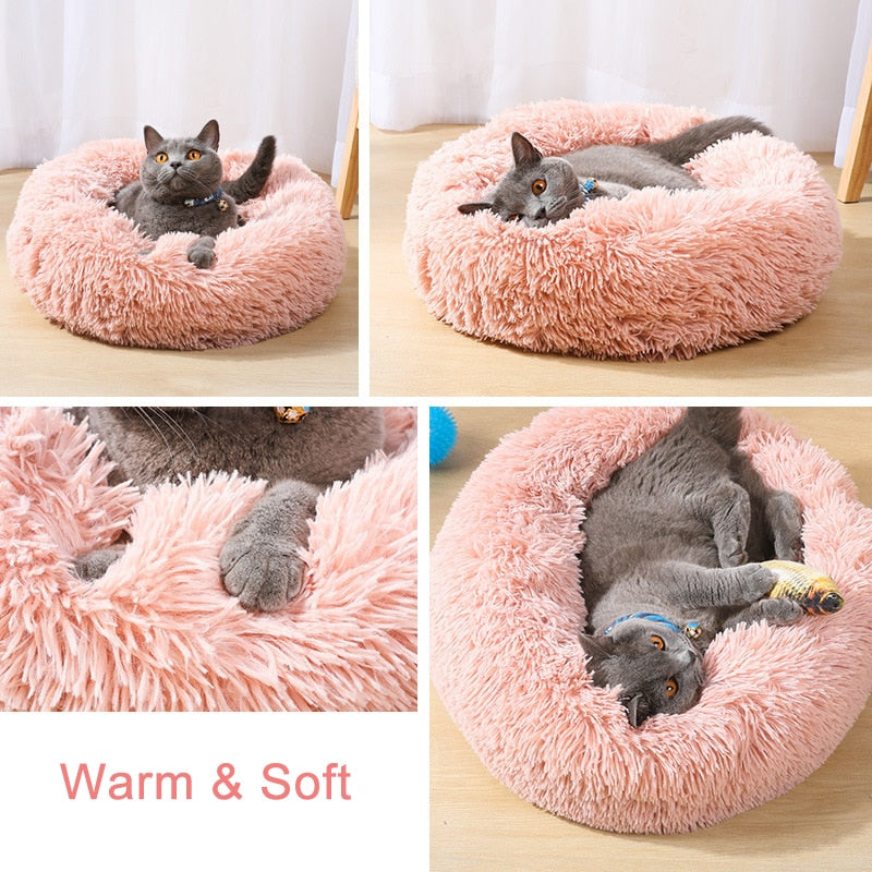 Super Soft Donut Mand Dog Bed Plush Cat Mat Dog Beds For Large Dogs Bed Labradors House Round Cushion Pet Product Accessories