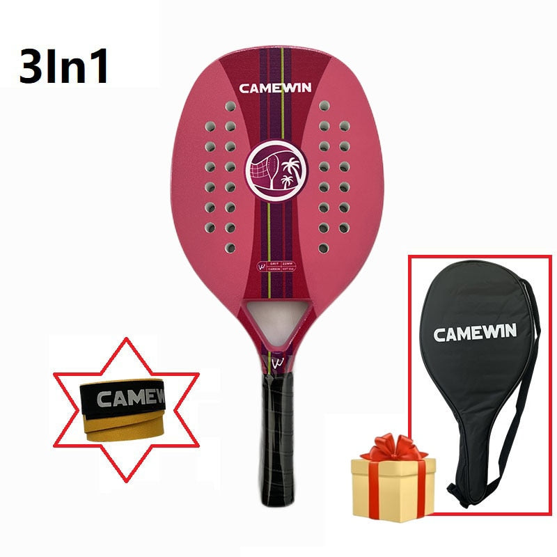 Tennis Racket For Best Partner 2023 Big Sells Carbon And Glass Fiber Beach Tennis Racket With Protective Bag Cover Soft Face New