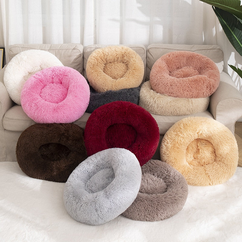 Super Soft Donut Mand Dog Bed Plush Cat Mat Dog Beds For Large Dogs Bed Labradors House Round Cushion Pet Product Accessories