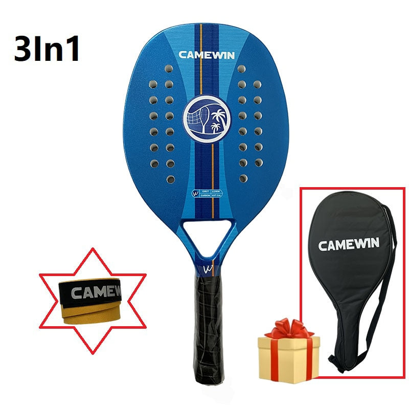 Tennis Racket For Best Partner 2023 Big Sells Carbon And Glass Fiber Beach Tennis Racket With Protective Bag Cover Soft Face New