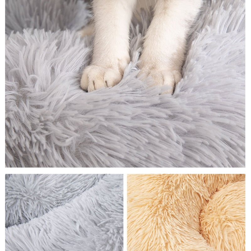 Super Soft Donut Mand Dog Bed Plush Cat Mat Dog Beds For Large Dogs Bed Labradors House Round Cushion Pet Product Accessories