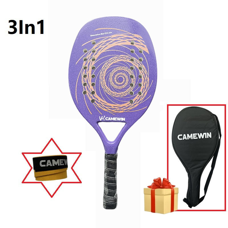 Tennis Racket For Best Partner 2023 Big Sells Carbon And Glass Fiber Beach Tennis Racket With Protective Bag Cover Soft Face New