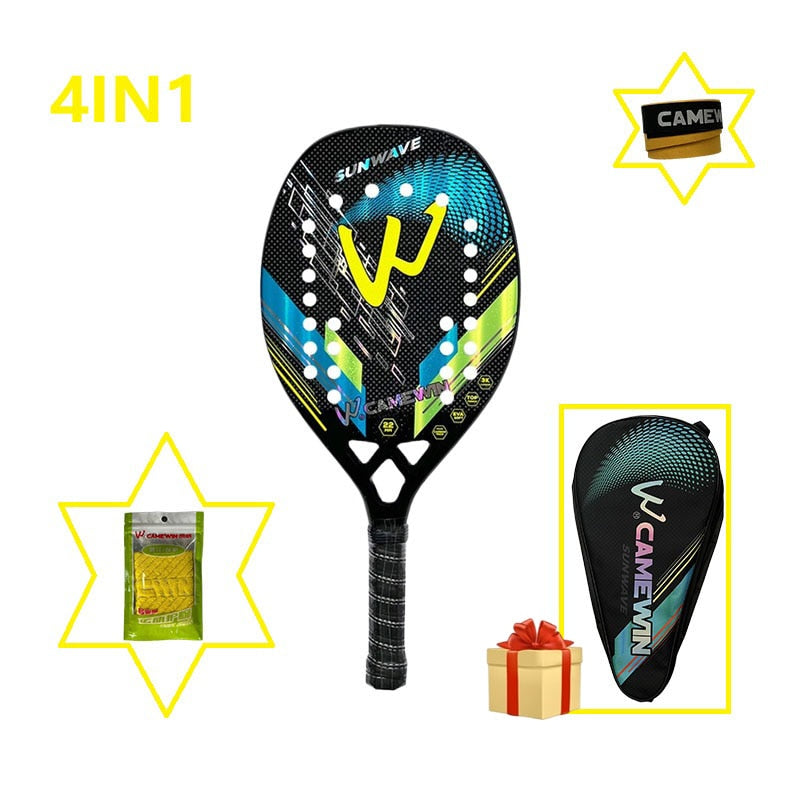 Tennis Racket For Best Partner 2023 Big Sells Carbon And Glass Fiber Beach Tennis Racket With Protective Bag Cover Soft Face New