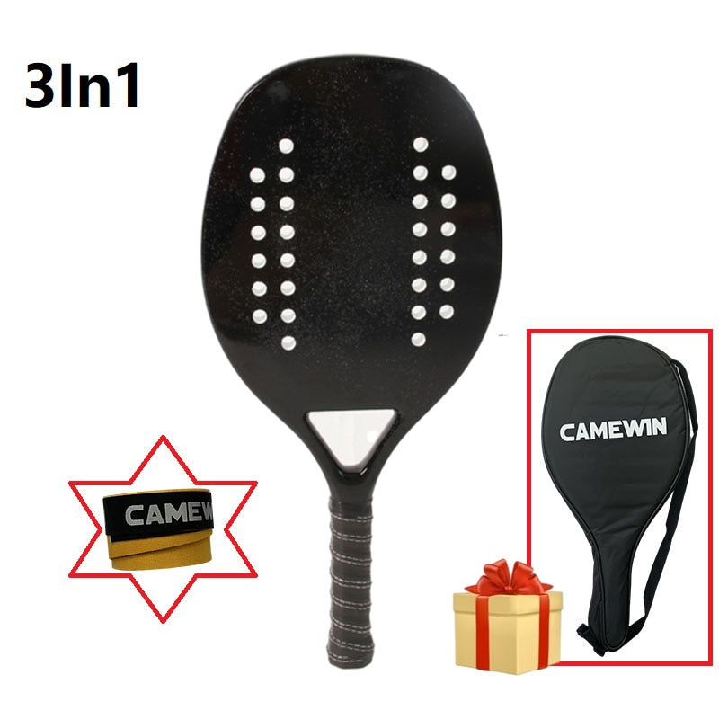 Tennis Racket For Best Partner 2023 Big Sells Carbon And Glass Fiber Beach Tennis Racket With Protective Bag Cover Soft Face New