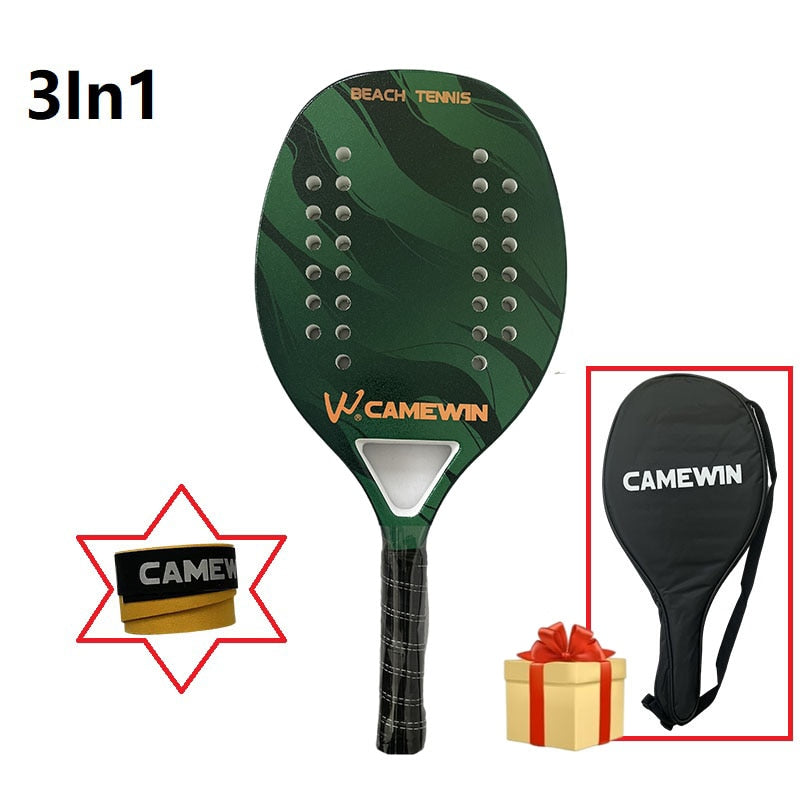 Tennis Racket For Best Partner 2023 Big Sells Carbon And Glass Fiber Beach Tennis Racket With Protective Bag Cover Soft Face New