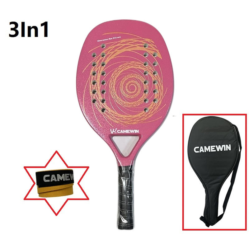 Tennis Racket For Best Partner 2023 Big Sells Carbon And Glass Fiber Beach Tennis Racket With Protective Bag Cover Soft Face New