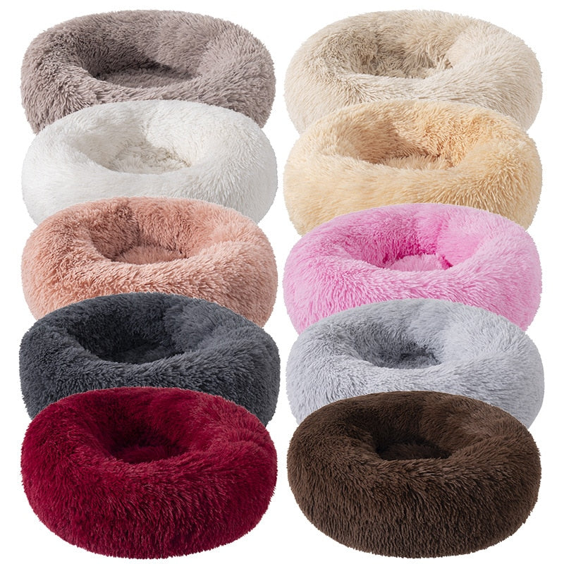 Super Soft Donut Mand Dog Bed Plush Cat Mat Dog Beds For Large Dogs Bed Labradors House Round Cushion Pet Product Accessories