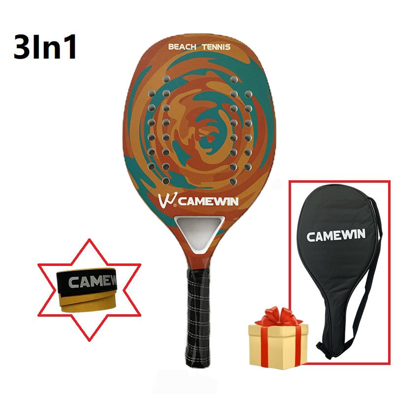 Tennis Racket For Best Partner 2023 Big Sells Carbon And Glass Fiber Beach Tennis Racket With Protective Bag Cover Soft Face New