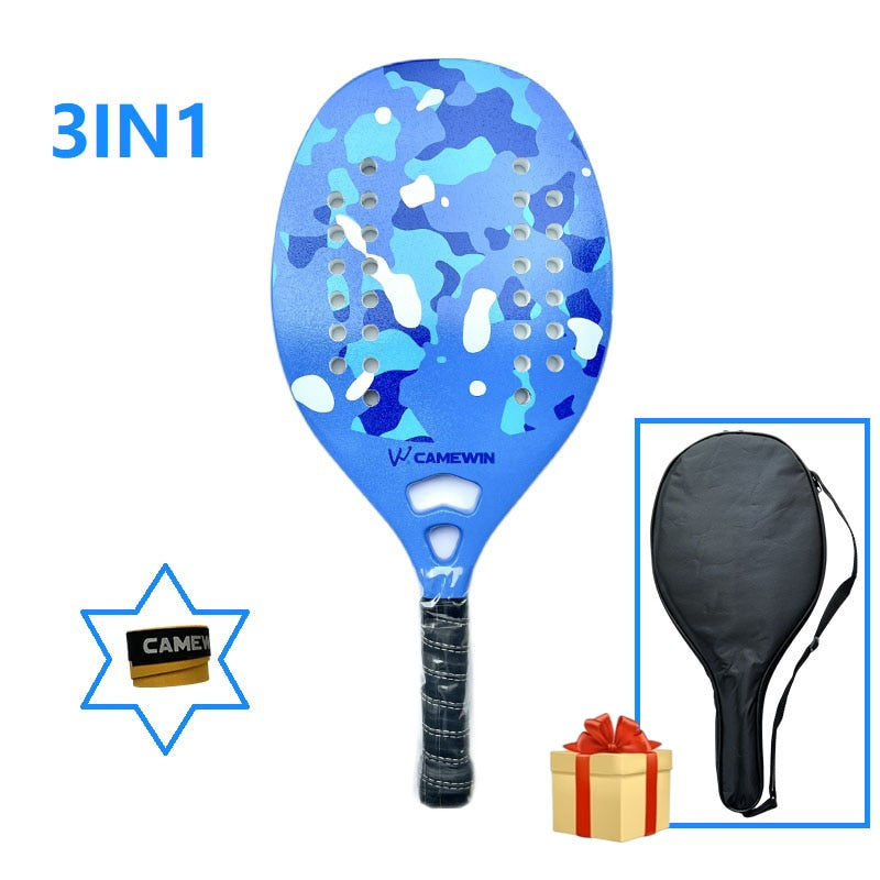 Tennis Racket For Best Partner 2023 Big Sells Carbon And Glass Fiber Beach Tennis Racket With Protective Bag Cover Soft Face New