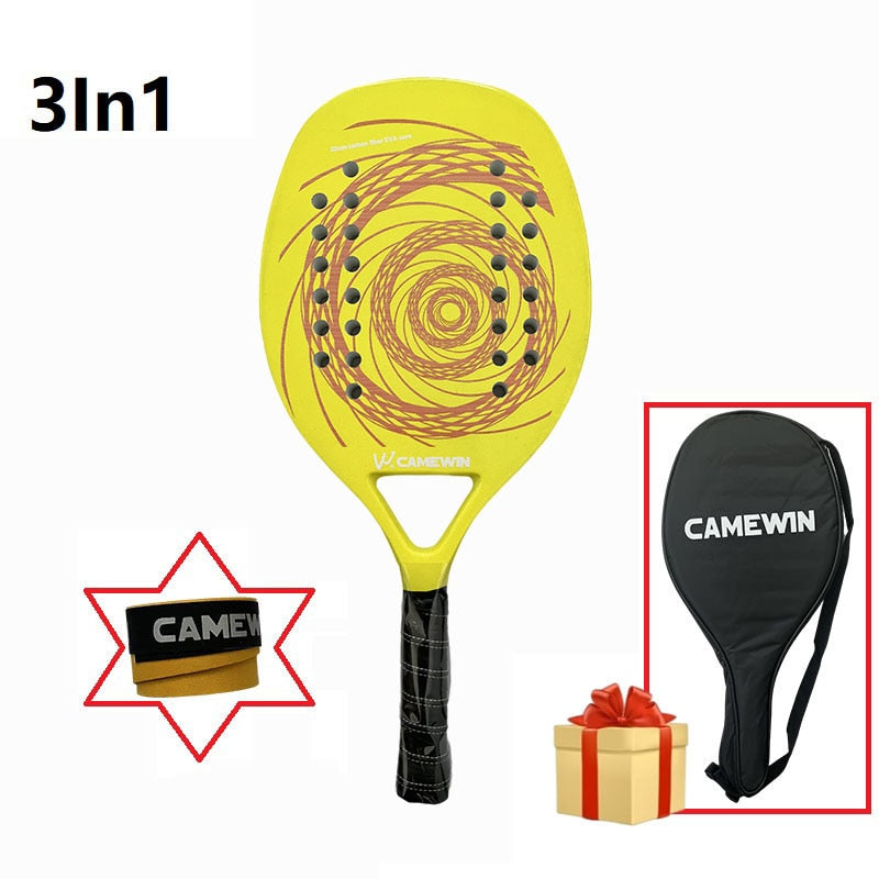 Tennis Racket For Best Partner 2023 Big Sells Carbon And Glass Fiber Beach Tennis Racket With Protective Bag Cover Soft Face New