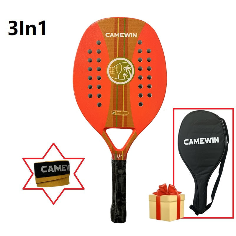 Tennis Racket For Best Partner 2023 Big Sells Carbon And Glass Fiber Beach Tennis Racket With Protective Bag Cover Soft Face New